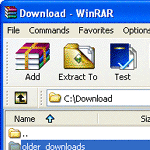 Tryb zarządzania plikami WinRAR
